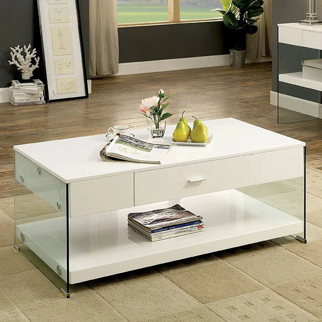 Raya White Coffee Table, White