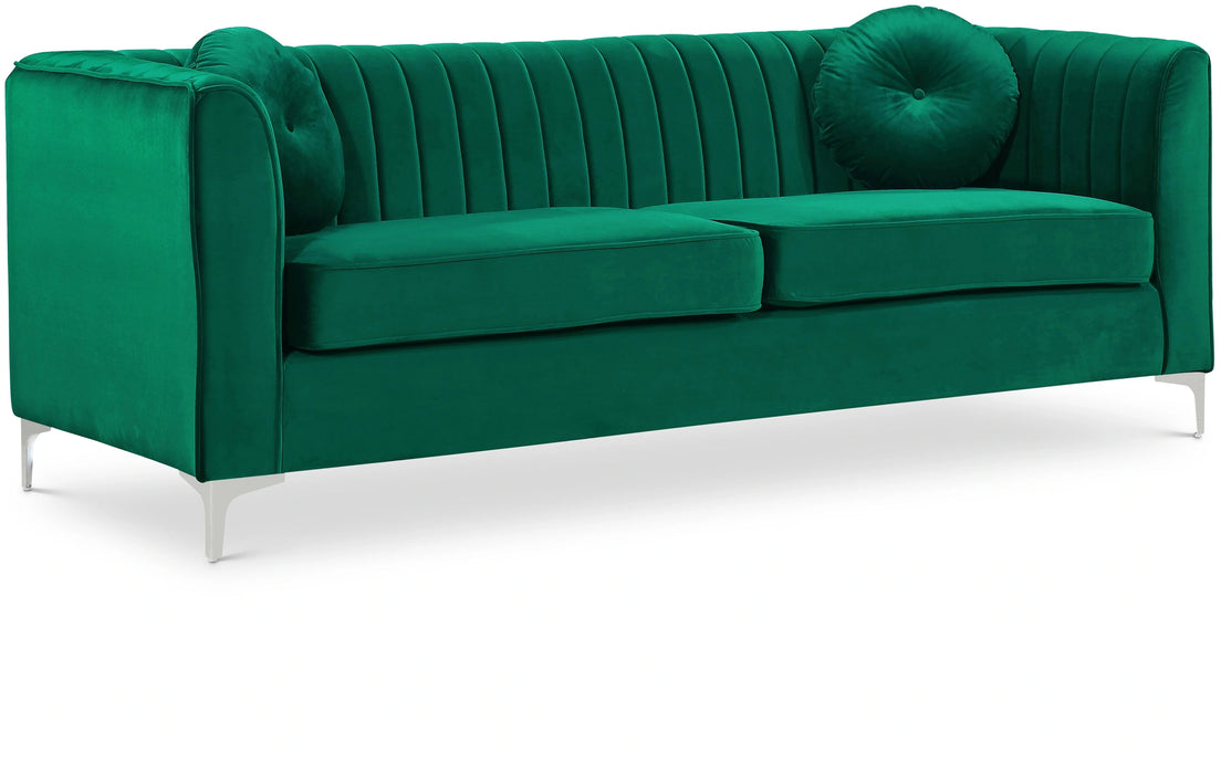 Isabelle Green Velvet Sofa