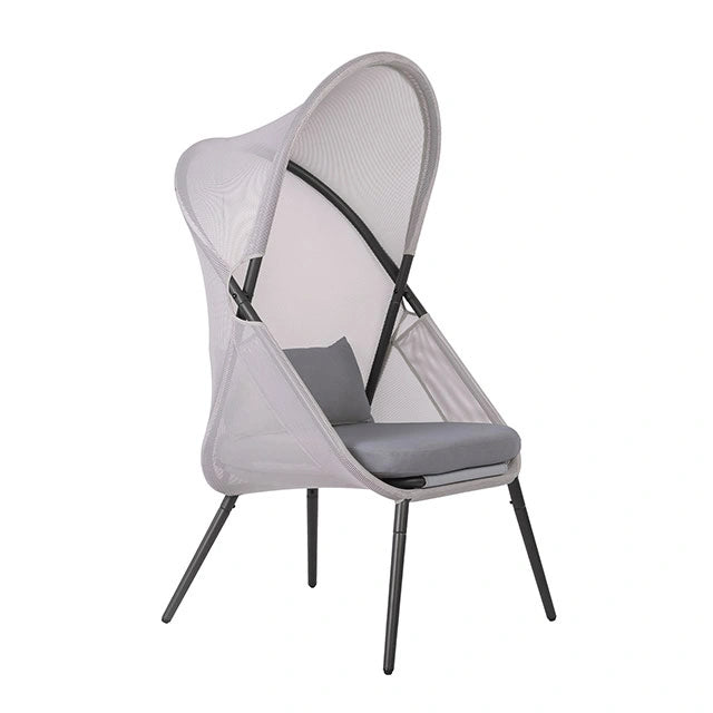 Alverta Foldable Chair Grey & Black (2/Ctn)