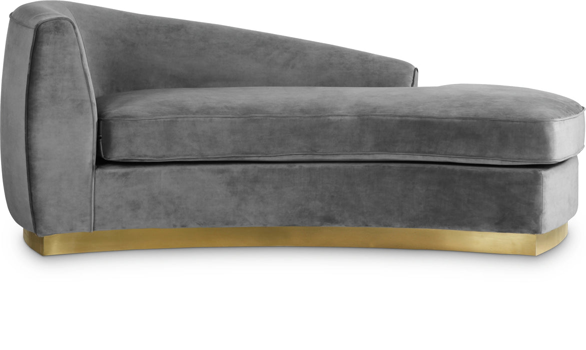 Julian Grey Velvet Chaise
