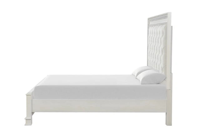 Stella Mia E.King & Queen Bed White & White