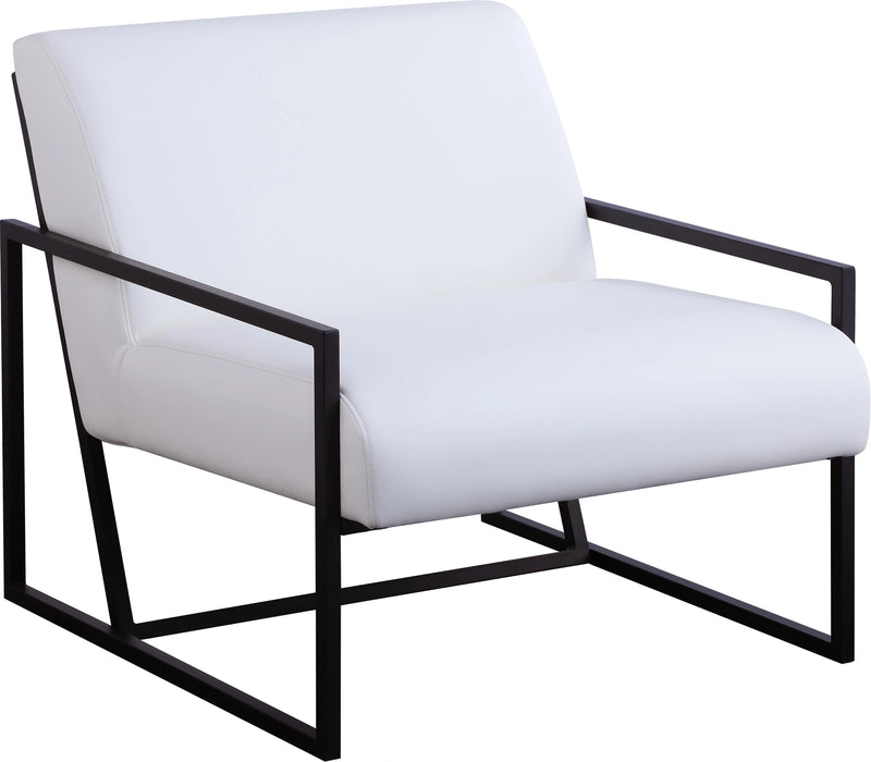Industry White Faux Leather Accent Chair