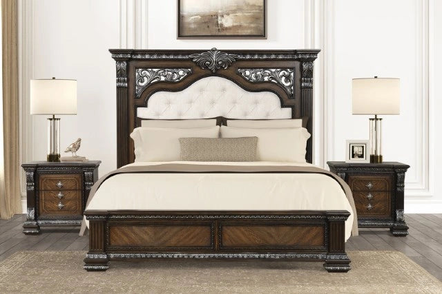Promenade E.King & Queen Bed Brown & White