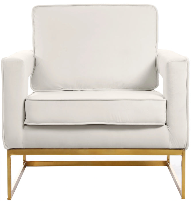 Noah Cream Velvet Accent Chair