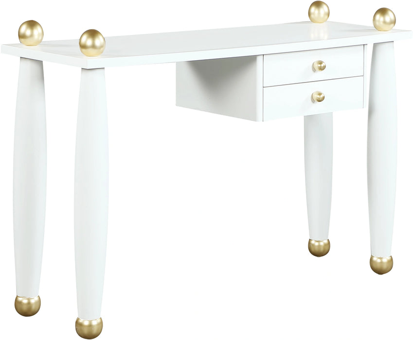Etro White / Gold Desk/Console