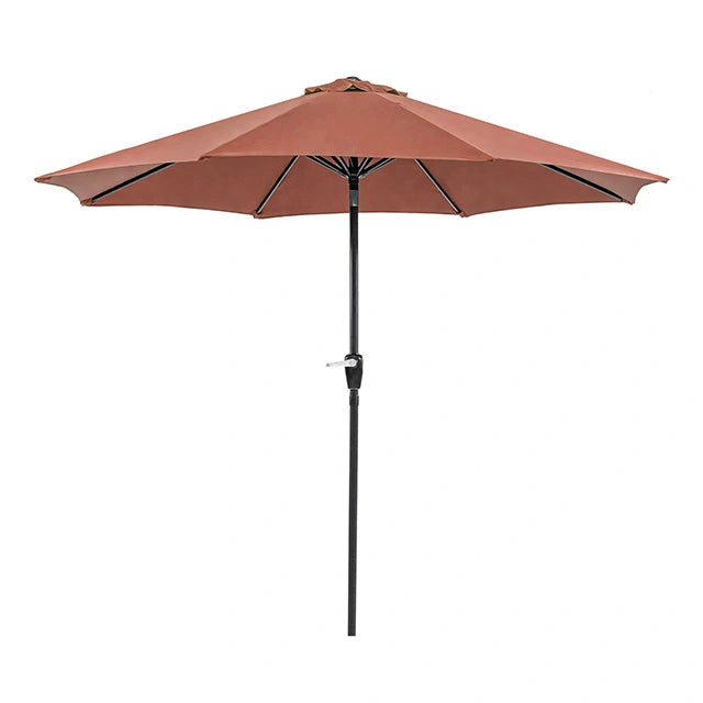 Soli 9' Outdoor Umbrella w/ Auto Tilt + 21" Round Base
