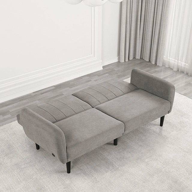 Aristide Futon Sofa Grey & Brown