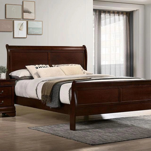 Louis Philippe Full, Twin, Full, & King Bed Black, Grey, Brown & White