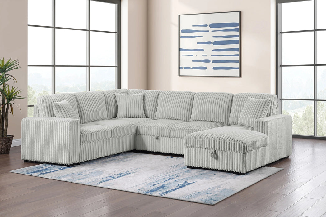 Devonshire Pull-Out Sleeper Sectional Sofa