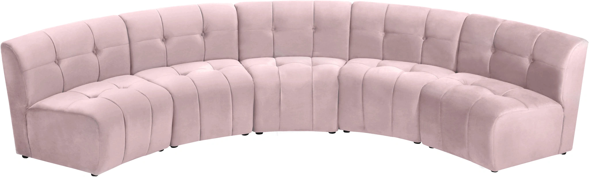 Limitless Pink Velvet 5pc. Modular Sectional