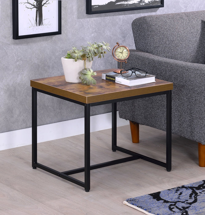 Bob Weathered Oak & Black End Table