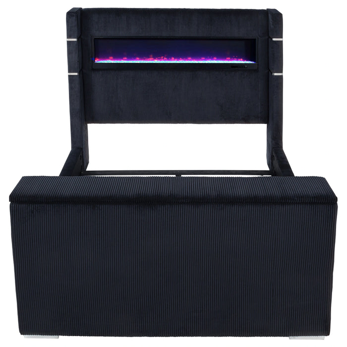 Tisdall Wingback TV Bed with Flame Visualizer