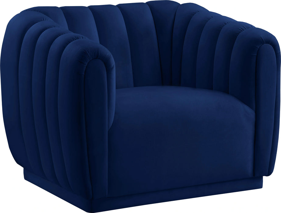 Dixie Navy Velvet Chair