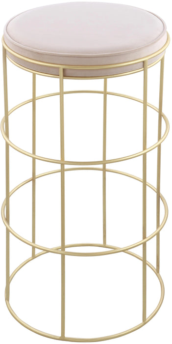 Rebar Cream Velvet Counter Stool