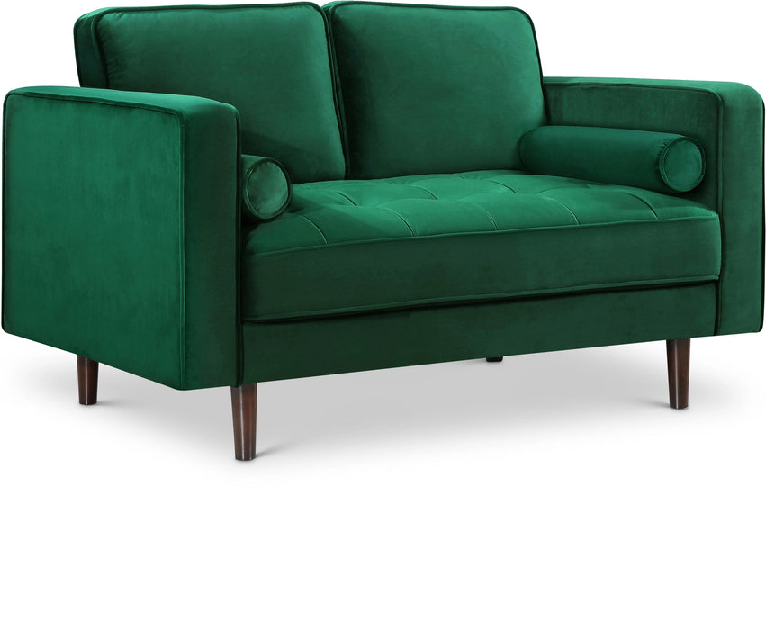 Emily Green Velvet Loveseat