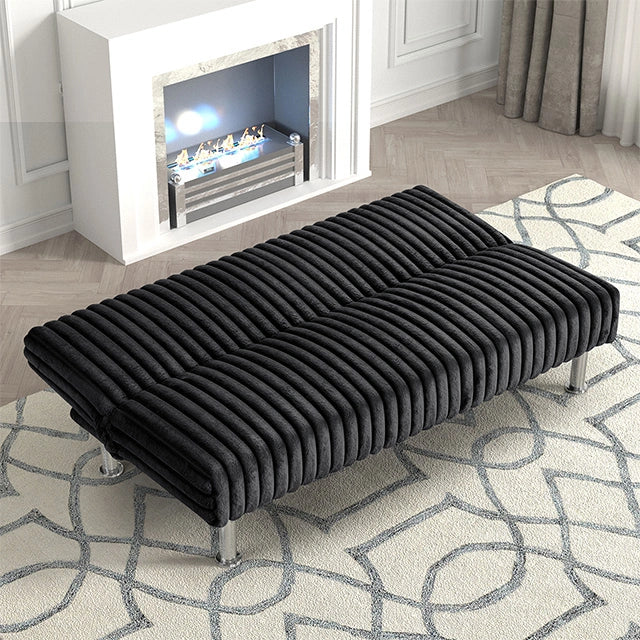 Hinwil Futon Sofa Bed Pink, Beige Grey, & Black