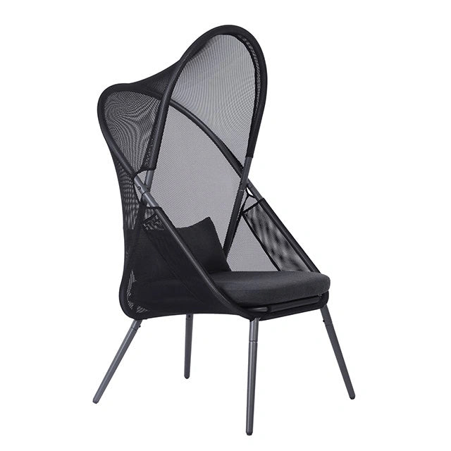 Alverta Foldable Chair Grey & Black (2/Ctn)