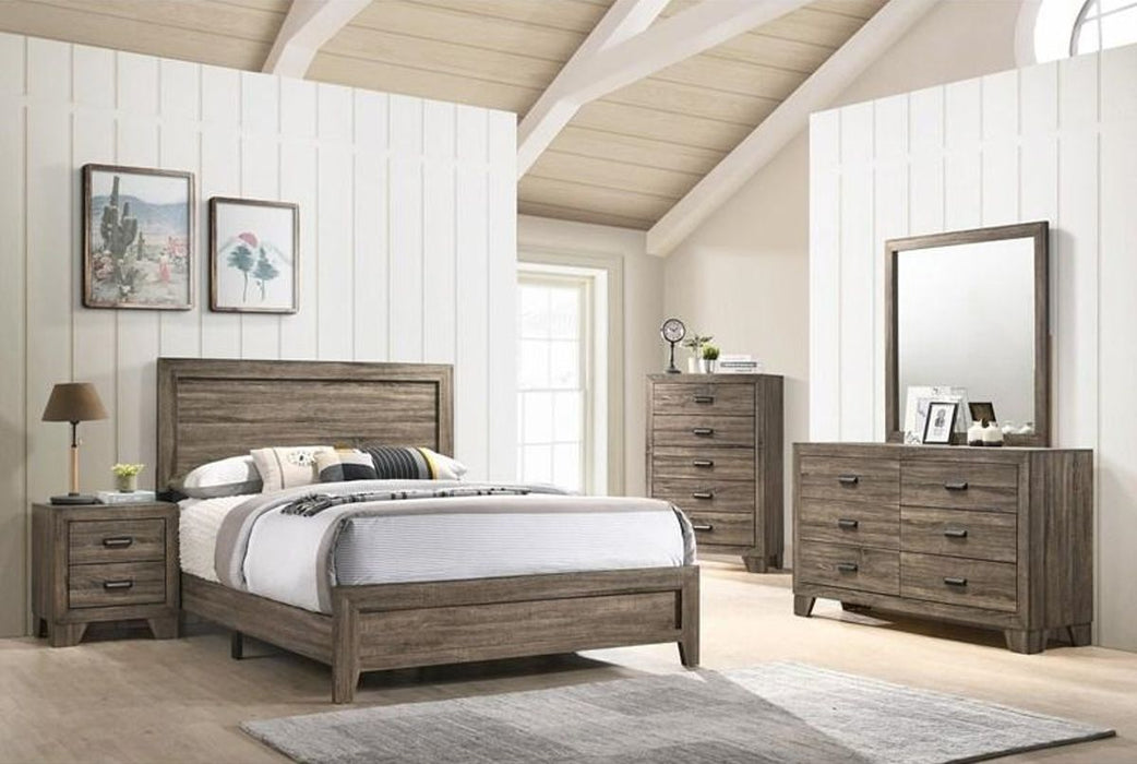 Millie King Panel Bed In Grey