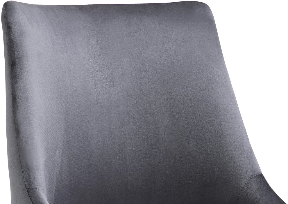 Karina Grey Velvet Office Chair