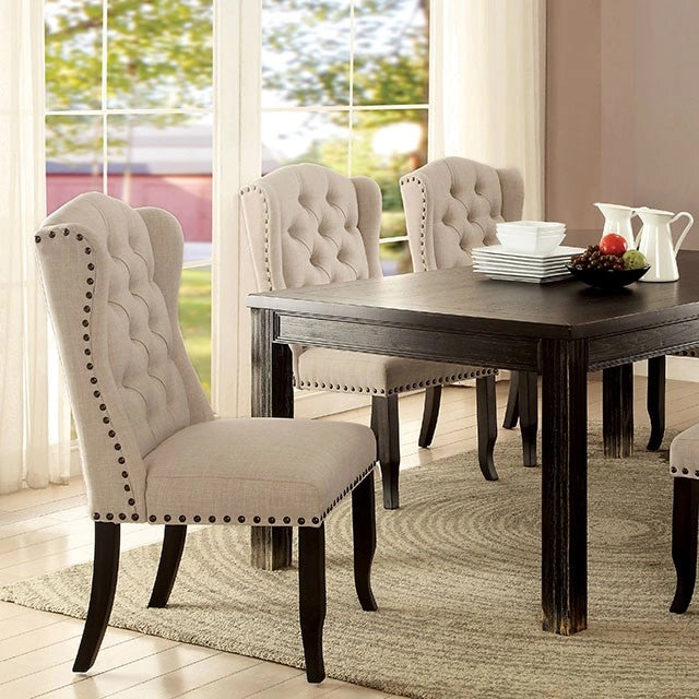 Sania 7 Pc Dining Table Set Rustic