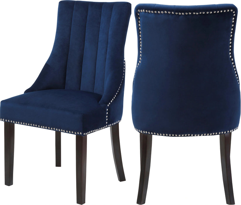 Oxford Navy Velvet Dining Chair