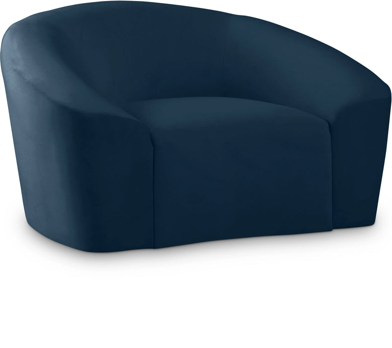 Riley Navy Velvet Chair