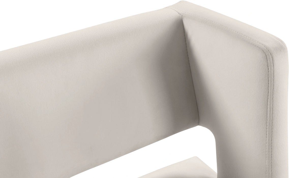 Caleb Cream Velvet Counter Stool
