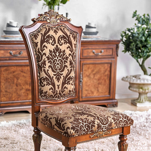 Lucie Brown Cherry Side Chair (2/CTN)