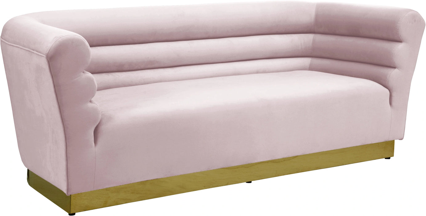 Bellini Pink Velvet Sofa