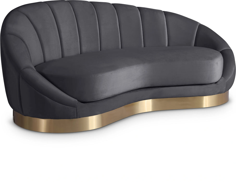 Shelly Grey Velvet Chaise