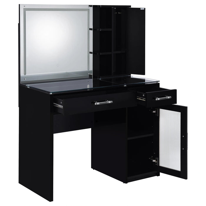 Flora Makeup Vanity Table with LED Mirror and Stool