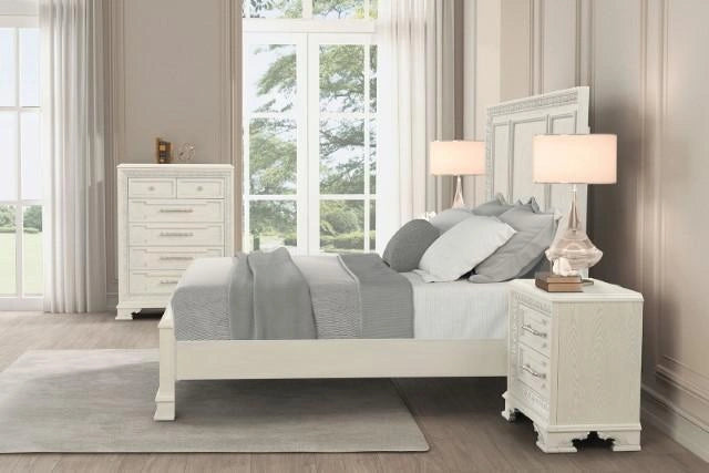 Stella Mia Bed White & White