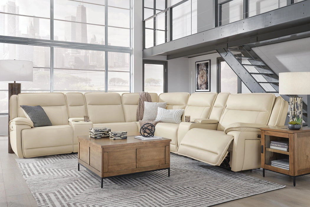 Double Deal Reclining Sectional with 2 Consoles