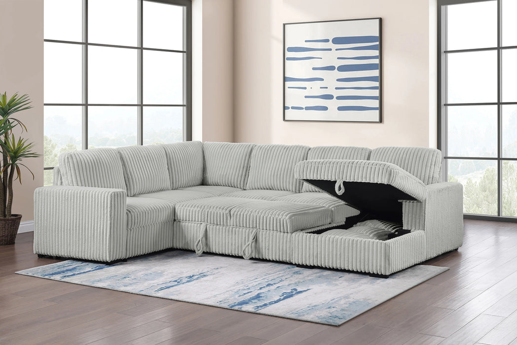 Devonshire Pull-Out Sleeper Sectional Sofa