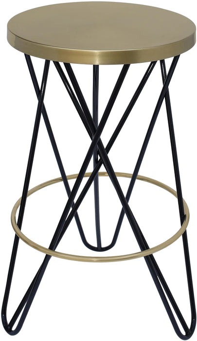 Mercury Black / Gold Counter Stool