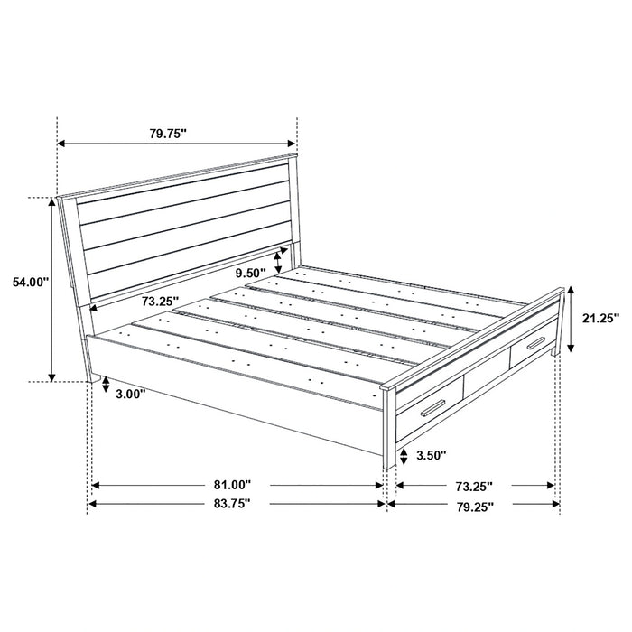 Woodmont Panel Platform Storage Bed