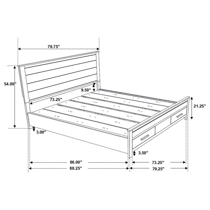 Woodmont Panel Platform Storage Bed