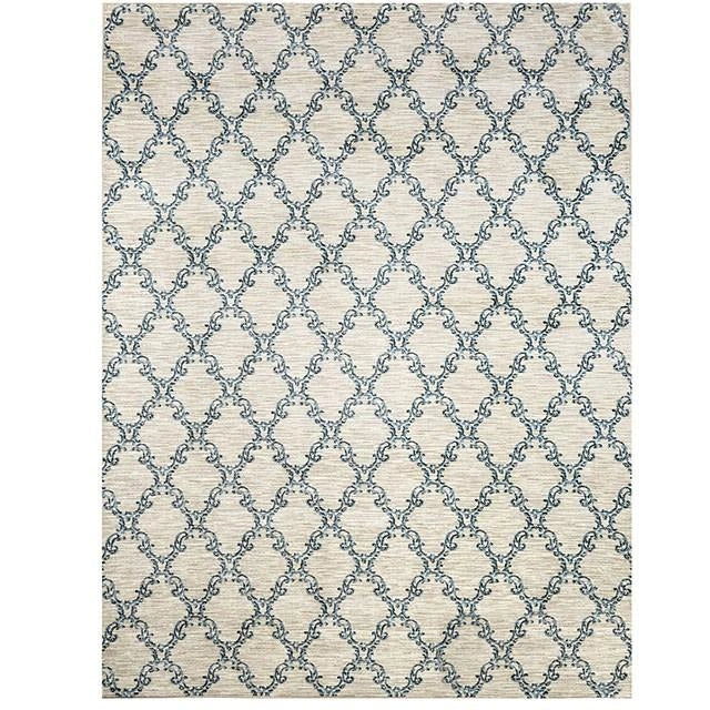 Acanthus Light Gray/Blue Small & Medium 5' X 8' Area Rug