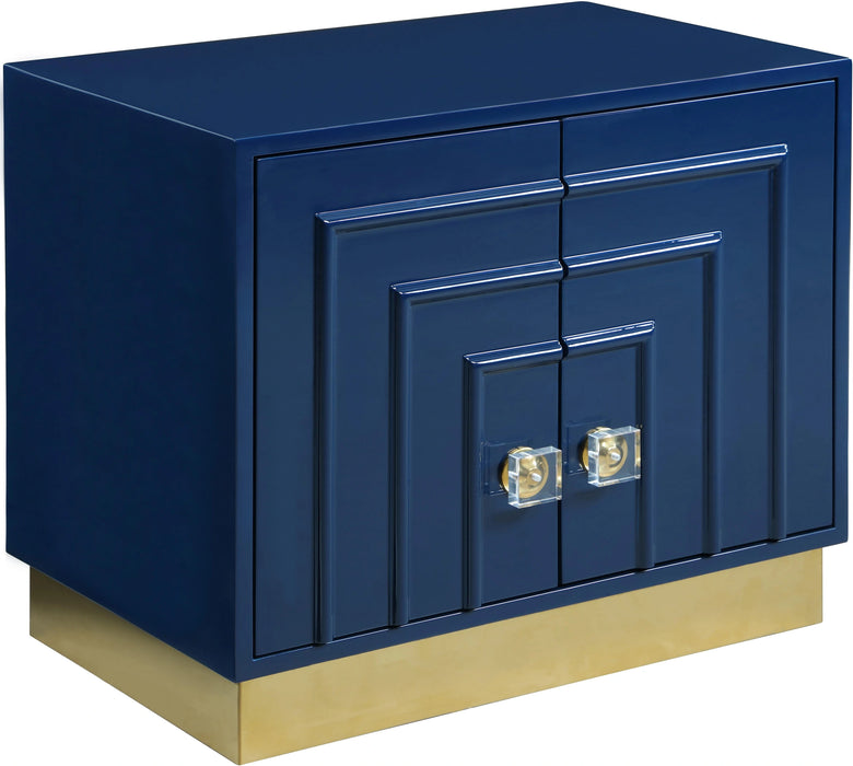 Cosmopolitan Navy Lacquer Side Table