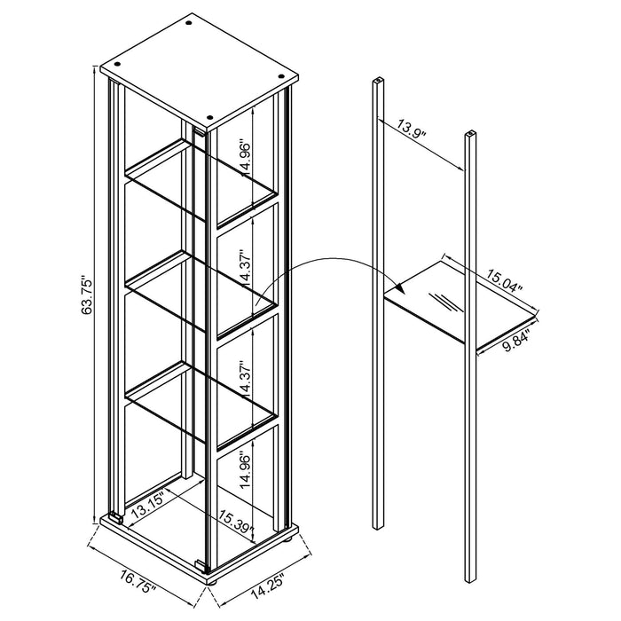 Cyclamen Curio Cabinet