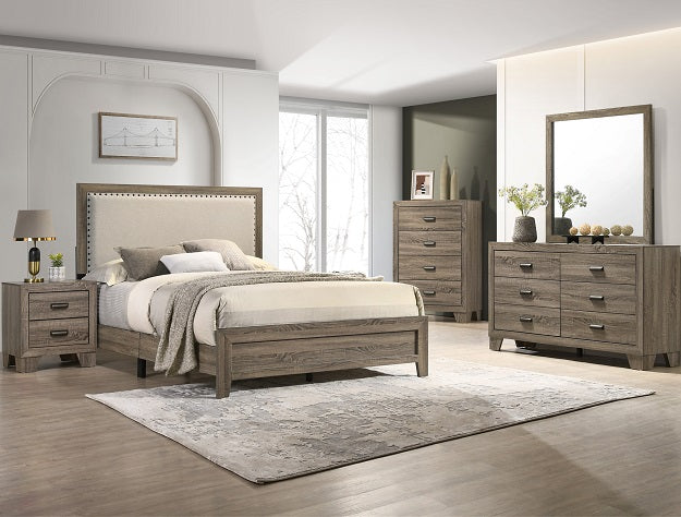 Millie Full Upholstery Bed One Box -Grey