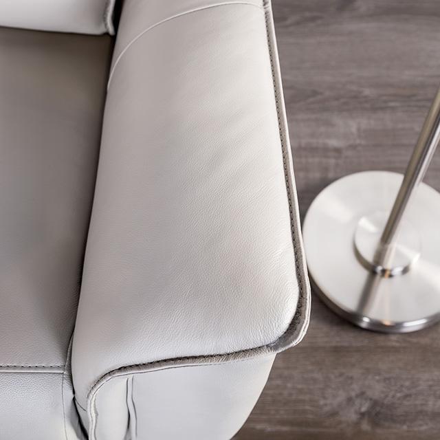 Bienne Loveseat Manual Recliner White & Black
