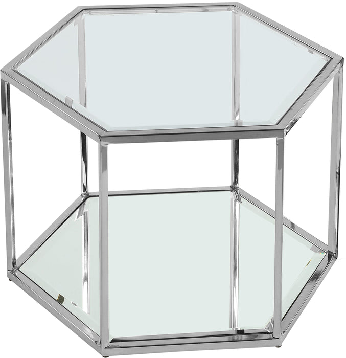 Sei Brushed Chrome Coffee Table