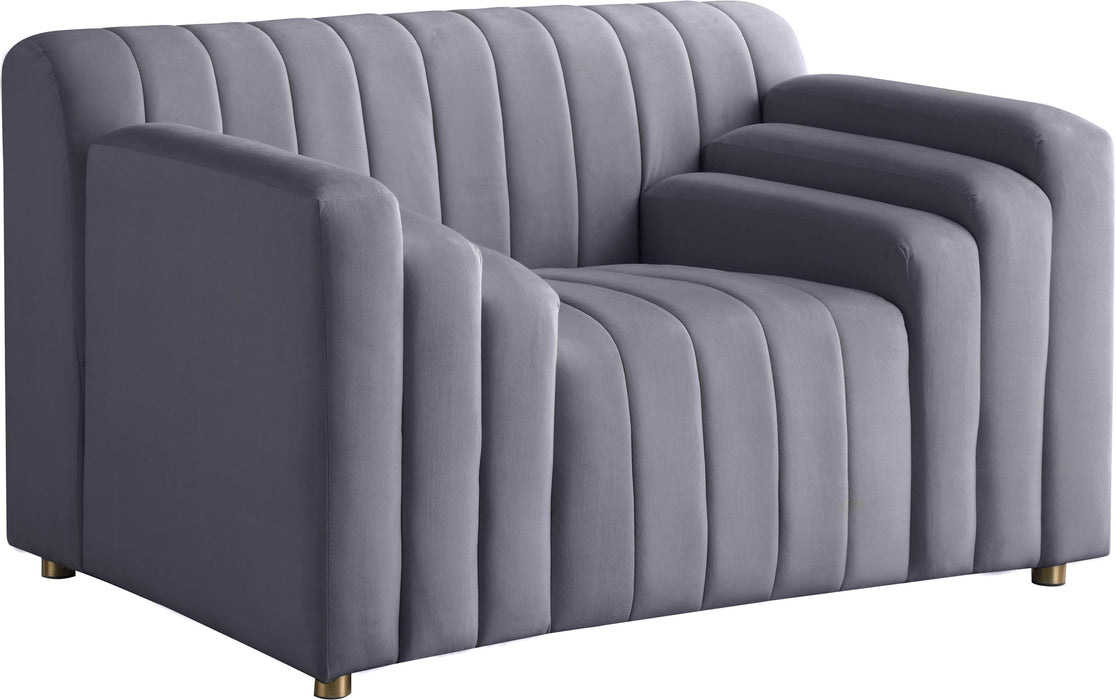 Naya Grey Velvet Chair