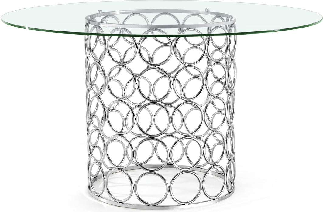 Opal Chrome Dining Table