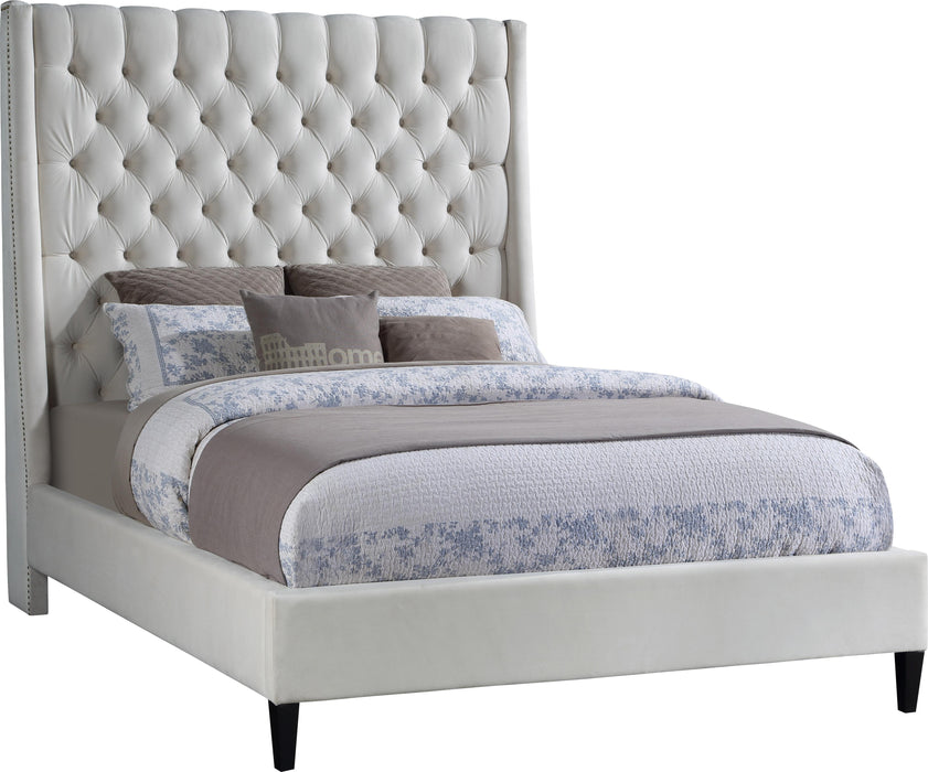 Fritz Cream Velvet Full Bed