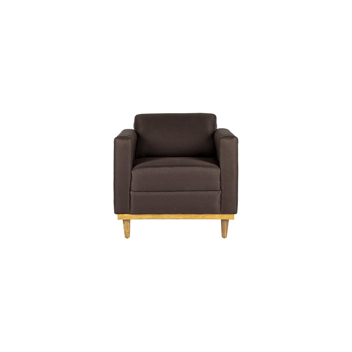 AIDEN CHAIR W/1 THROW PILLOW-CHOCOLATE