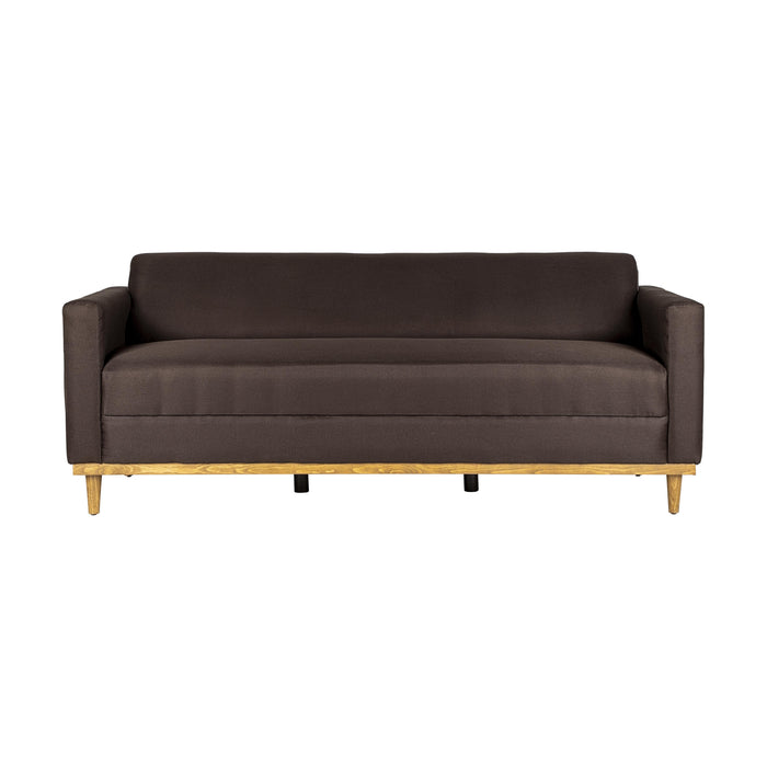 AIDEN SOFA W/3 THROW PILLOWS-CHOCOLATE