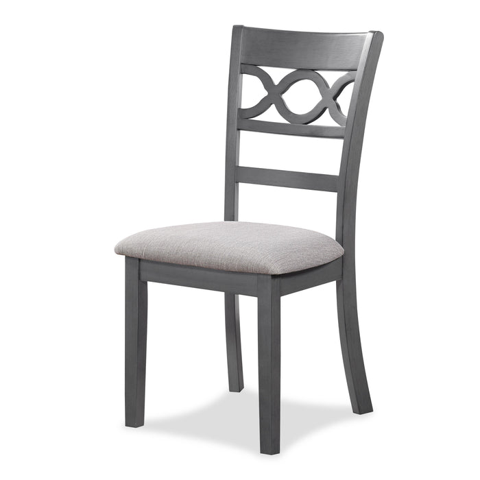 CORI ROUND DINING 5 PC SET-GRAY