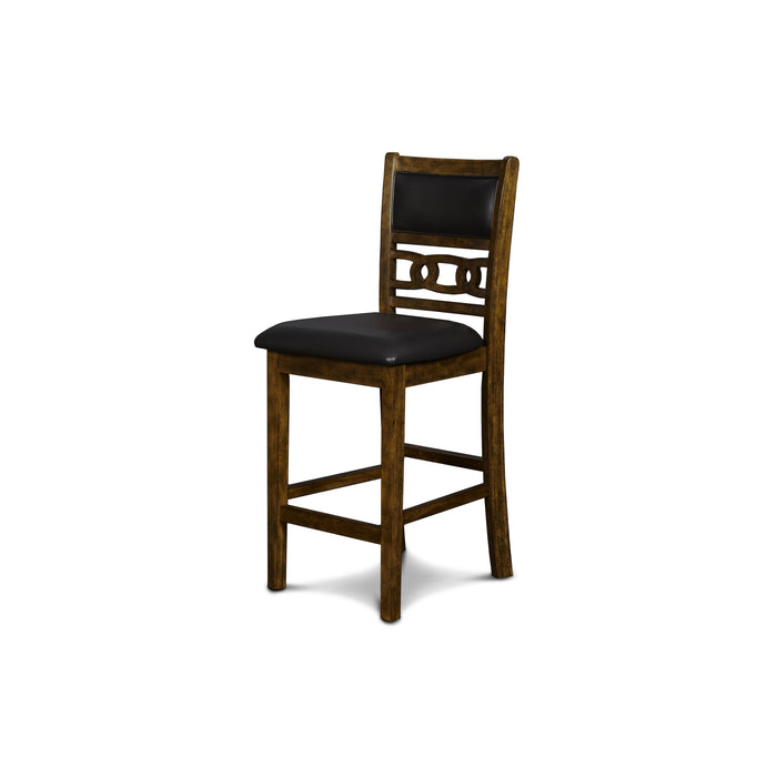 GIA 30" COUNTER TABLE W/2 CHAIRS & STG SHELF-BROWN